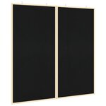 vidaXL Tableau d'Affichage Noir 80 x 80 x 1.4 cm Bois de pin massif
