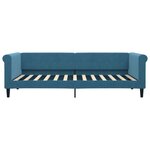 vidaXL Lit de jour avec gigogne sans matelas bleu 90x200 cm