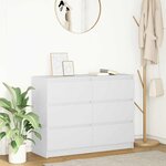 vidaXL Buffet blanc 100x35x76 cm bois d'ingénierie