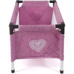 Bayer Chic 2000 652-62 - Lit de voyage pour poupées jean rose