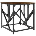 vidaXL Table basse chêne fumé 45x45x47 5 cm bois d'ingénierie