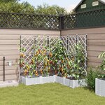 Jardinières vidaXL avec système d'irrigation 5 Pièces Blanc