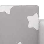 vidaXL Canapé-lit pour enfants Gris clair avec étoiles Peluche douce