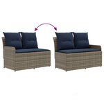 vidaXL Sofa de jardin avec accoudoirs et sofa d'angle 2 Pièce Rotin PE