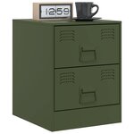vidaXL Table de chevet vert 34 5x39x44 cm acier