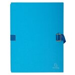 Chemise Dos Extensible Avec Rabat Papier - 24x32cm - Bleu Clair - X 10 - Exacompta
