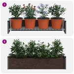 vidaXL Jardinière surélevée Gris 100 x 30 x 22 cm WPC et Aluminium