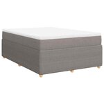 vidaXL Sommier à lattes de lit avec matelas Taupe 140x190 cm Tissu
