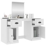 vidaXL Coiffeuse avec miroir blanc 130x50x132 5 cm