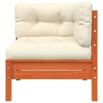 vidaXL Canapé de jardin avec coussins et repose-pied bois pin massif