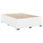 vidaXL Sommier à lattes de lit avec matelas Blanc 140x190cm Similicuir