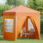 vidaXL Tente de fête pop-up 195 x 195 x 245 cm Orange Tissu Oxford