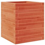 vidaXL Jardinière cire marron 40x40x46 cm bois de pin massif