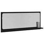 vidaXL Étagère Miroir Chêne noir 90 x 10 5 x 37 cm Bois d'ingénierie
