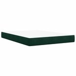 vidaXL Sommier à lattes de lit et matelas Vert foncé 140x190cm Velours