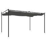 vidaXL Pergola avec toit rétractable anthracite 395x292x230 cm