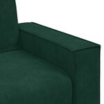 vidaXL Canapé à 3 places Vert foncé 220x78x84 cm Velours