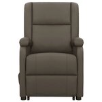 vidaXL Fauteuil de massage Gris Similicuir