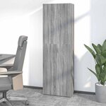 vidaXL Armoire de bureau Sonoma gris 60x32x190 cm Bois d'ingénierie