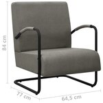 vidaXL Fauteuil gris clair tissu
