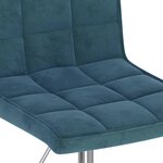 vidaXL Chaises pivotantes à manger lot de 2 bleu velours