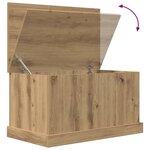 vidaXL Boîtes de rangement chêne artisanal 70x40x38 cm bois ingénierie