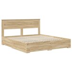 vidaXL Cadre de lit Chêne Sonoma 200 x 200 cm Bois d'ingénierie