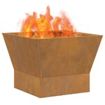 vidaXL Braise Marron 40 x 40 x 35 cm Acier