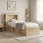 vidaXL Cabinet de Tête de Lit avec stockage Bois d’ingénierie