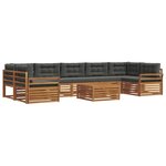 vidaXL Ensemble de canapés d'extérieur 8 pc Naturel et Anthracite