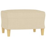 vidaXL Fauteuil avec repose-pied Crème 60 cm Tissu
