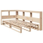 vidaXL Lit bibliothèque sans matelas 100x200 cm bois massif de pin