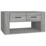 vidaXL Table basse Sonoma gris 80x50x40 cm Bois d'ingénierie