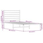 vidaXL Cadre de lit métal sans matelas avec tête de lit blanc 80x200cm