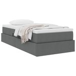 vidaXL Lit avec rangement et matelas Gris foncé 100 x 200 cm Polyester