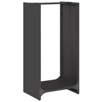 vidaXL Portant de bois chauffage noir 40x30x80 cm