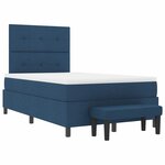 vidaXL Lit à ressorts avec tête de lit Bleu 120 x 190 cm tissu