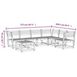 vidaXL Salon de jardin 7 Pièces Bois de pin massif