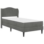 vidaXL Cadre de lit avec tête de lit Gris foncé 80 x 200 cm Velours