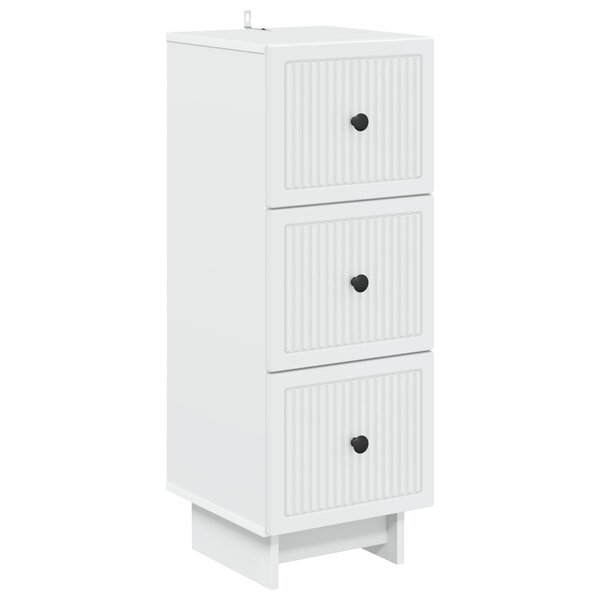 vidaXL Armoire à tiroirs Blanc 33 x 34 5 x 90 cm Bois d'ingénierie