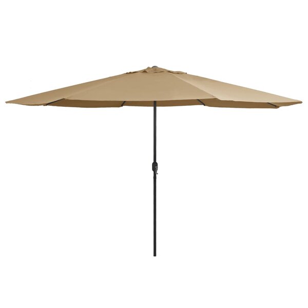 vidaXL Parasol de jardin avec mât en métal 390 cm taupe