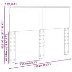 vidaXL Tête de lit Chêne brun 135 cm Bois d'ingénierie