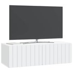 vidaXL Meuble TV mural 98 x 41 x 30 cm Blanc Bois d'ingénierie
