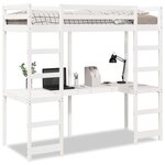 vidaXL Cadre de lit superposé sans matelas blanc 80x200 cm pin massif