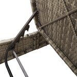 vidaXL Chaise longue double avec coussins gris résine tressée