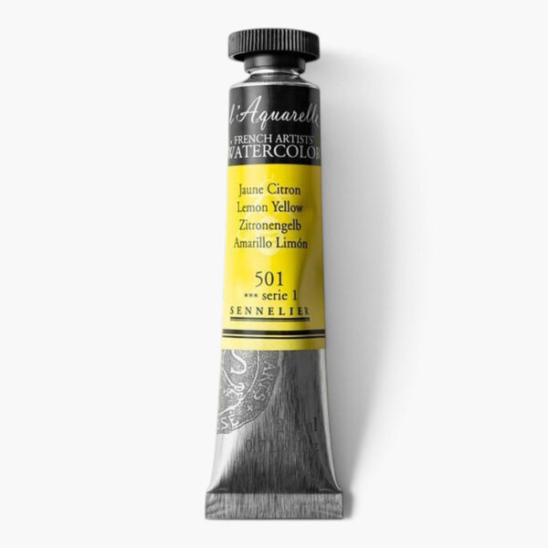 Aquarelle extra-fine Sennelier L'Aquarelle – Jaune citron n°501 – tube 21 ml