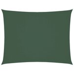 vidaXL Voile de parasol tissu oxford rectangulaire 4x6 m vert foncé