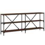vidaXL Table console chêne marron 180x30x75 bois d'ingénierie et fer