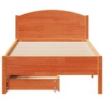 vidaXL Cadre de lit sans matelas cire marron 100x200cm bois pin massif