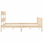 vidaXL Cadre de lit avec tête de lit 160x200 cm bois massif